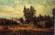 Theodore Fourmois Landscape with farms Spain oil painting artist